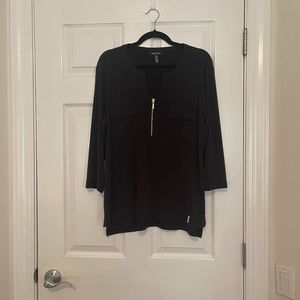 Ellen Tracy Black Blouse | Size XL